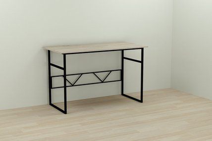 Компьютерный стол Ferrum-decor Райан 75x100x70 черный ДСП Дуб Сонома 16мм