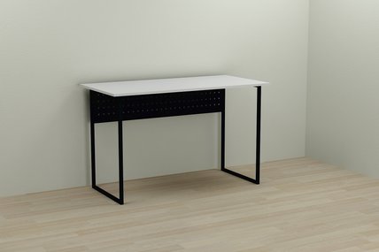 Комп'ютерний стіл Ferrum-decor Майк 75x120x60 чорний ДСП Біле 16мм