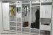 Шафа Гардероб Уні секція 4 серії Конект Ferrum-decor 220х40х50см Білий метал ДСП Білий 32 мм (SHG099)