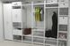 Шафа Гардероб Уні секція 4 серії Конект Ferrum-decor 220х40х50см Білий метал ДСП Білий 32 мм (SHG099)