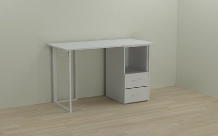 Комп'ютерний стіл Ferrum-decor Отто 75x140x60 білий ДСП Біле 16мм