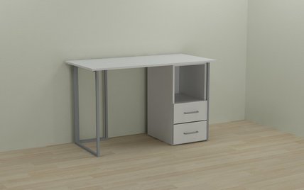 Компьютерный стол Ferrum-decor Отто 75x120x60 серый ДСП Белое 16мм