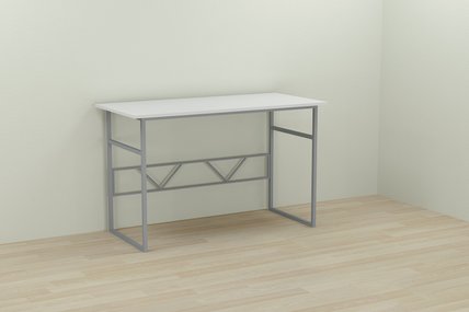 Компьютерный стол Ferrum-decor Райан 75x120x70 серый ДСП Белое 16мм