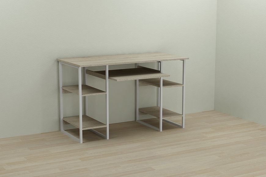 Комп'ютерний стіл Ferrum-decor Тім 75x120x70 білий ДСП Дуб Сонома 16мм