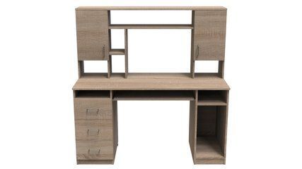 Компьютерный стол Анжело Ferrum-decor 1400x1422x600 ДСП Дуб Сонома 16 мм (STO113)