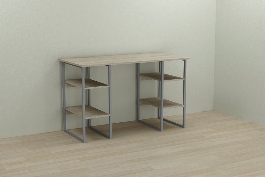 Комп'ютерний стіл Ferrum-decor Тім 75x140x60 сірий ДСП Дуб Сонома 16мм