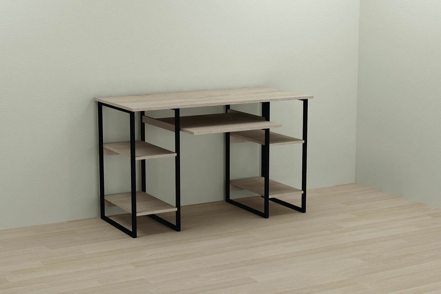 Компьютерный стол Ferrum-decor Тим 75x120x70 черный ДСП Дуб Сонома 16мм