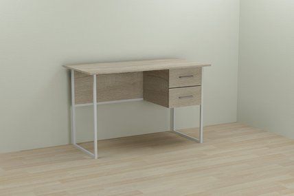 Комп'ютерний стіл Ferrum-decor Дакота 75x100x60 білий ДСП Дуб Сонома 16мм
