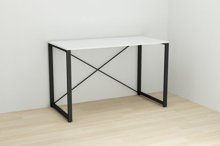 Письмовий стіл Ferrum-decor Серії Конект 75x120x600 чорний ДСП Біле 16мм