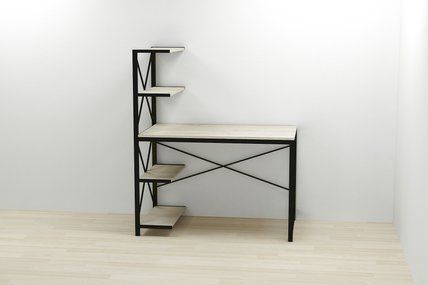 Компьютерный стол Ferrum-decor Джек 75x140x60 Черный ДСП Сонома (DJEK0025)