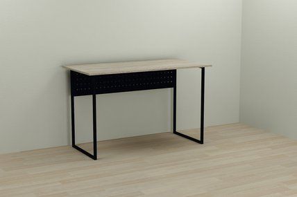 Компьютерный стол Ferrum-decor Майк 75x100x70 черный ДСП Дуб Сонома 16мм