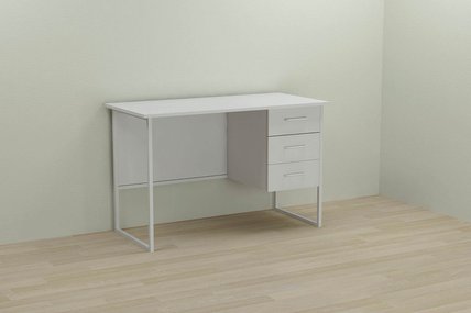 Комп'ютерний стіл Ferrum-decor Гаррі 75x100x70 білий ДСП Біле 16мм