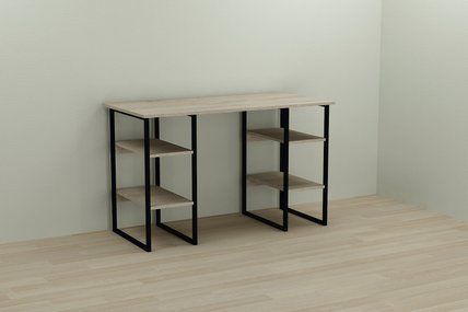 Комп'ютерний стіл Ferrum-decor Карен 75x120x60 чорний ДСП Дуб Сонома 16мм