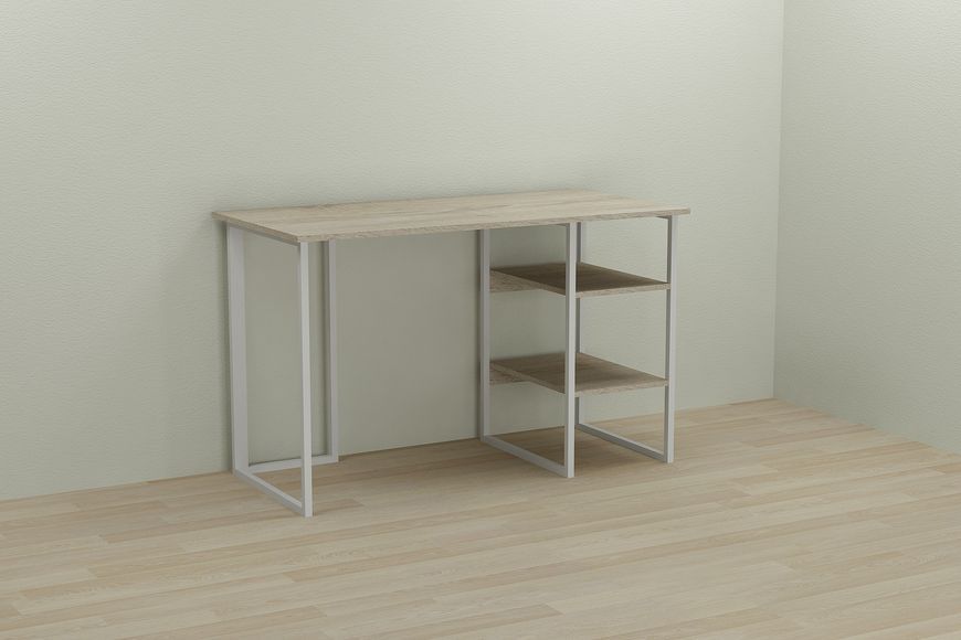 Комп'ютерний стіл Ferrum-decor Кевін 75x140x70 білий ДСП Дуб Сонома 16мм