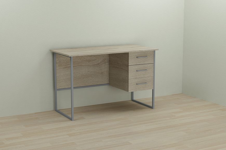 Комп'ютерний стіл Ferrum-decor Гаррі 75x120x70 сірий ДСП Дуб Сонома 16мм
