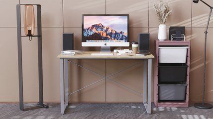Комп'ютерний стіл Ferrum-decor Дейв 75x100x70 сірий ДСП Дуб Сонома 16мм