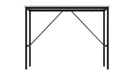 Стол письменный TIME Тайм Ferrum-decor 750x1000x500 Черный металл ДСП Белый 16 мм (TIME101)