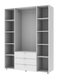 Шкаф для одежды Doros Гелар Белый 4 ДСП