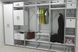 Шкаф Гардероб Уни секция 5 серии Конект Ferrum-decor 220х60х50см Серый металл ДСП Белый 32 мм (SHG029)