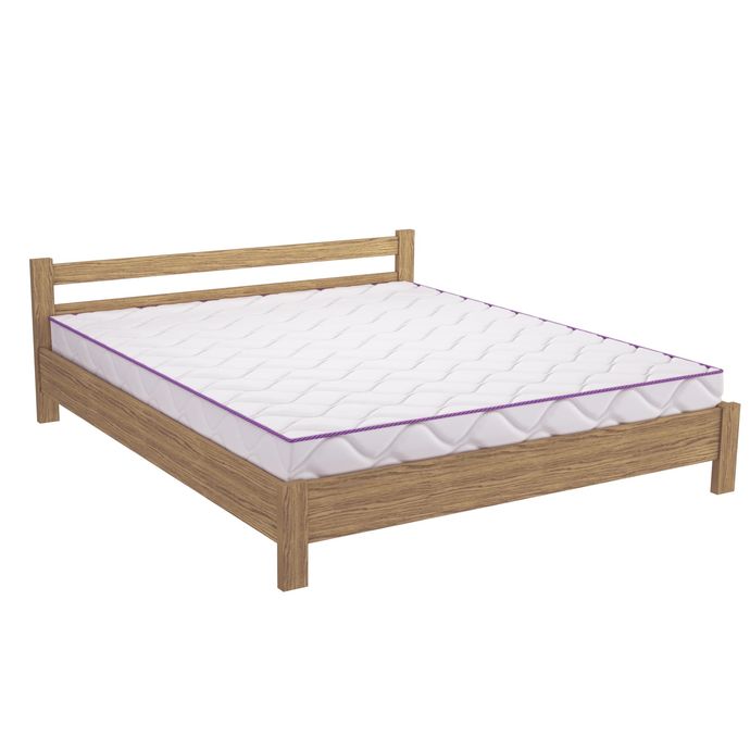 Комплект ліжко дерев'яне FWOOD Майя колір Дуб Натуральний + матрац Purple Base Promo 160x200