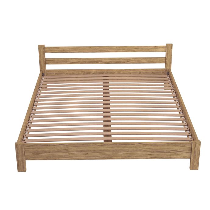 Комплект кровать деревянная FWOOD Майя цвет Дуб Натуральный + матрас Purple Base Promo 160x200