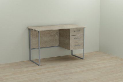 Комп'ютерний стіл Ferrum-decor Гаррі 75x140x70 сірий ДСП Дуб Сонома 16мм