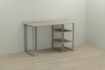 Комп'ютерний стіл Ferrum-decor Кевін 75x140x70 сірий ДСП Дуб Сонома 16мм