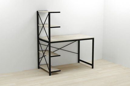 Компьютерный стол Ferrum-decor Джек 75x120x60 Черный ДСП Сонома (DJEK0004)