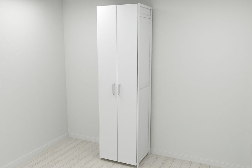 Шафа Гардероб Уні секція 6 серії Конект Ferrum-decor 220х60х50см Білий метал ДСП Білий 16 мм (SHG141)
