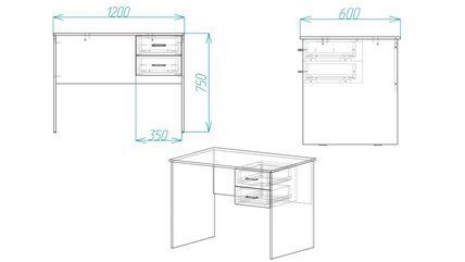 Стол компьютерный Винсент Ferrum-decor 750x1200x600 ДСП Дуб Сонома 16 мм (ST418)