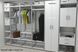 Шкаф Гардероб Уни секция 4 серии Конект Ferrum-decor 220х40х50см Серый металл ДСП Белый 32 мм (SHG092)