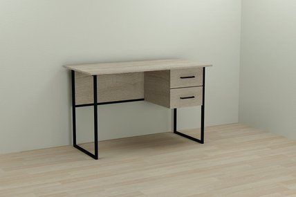 Комп'ютерний стіл Ferrum-decor Дакота 75x120x60 чорний ДСП Дуб Сонома 16мм